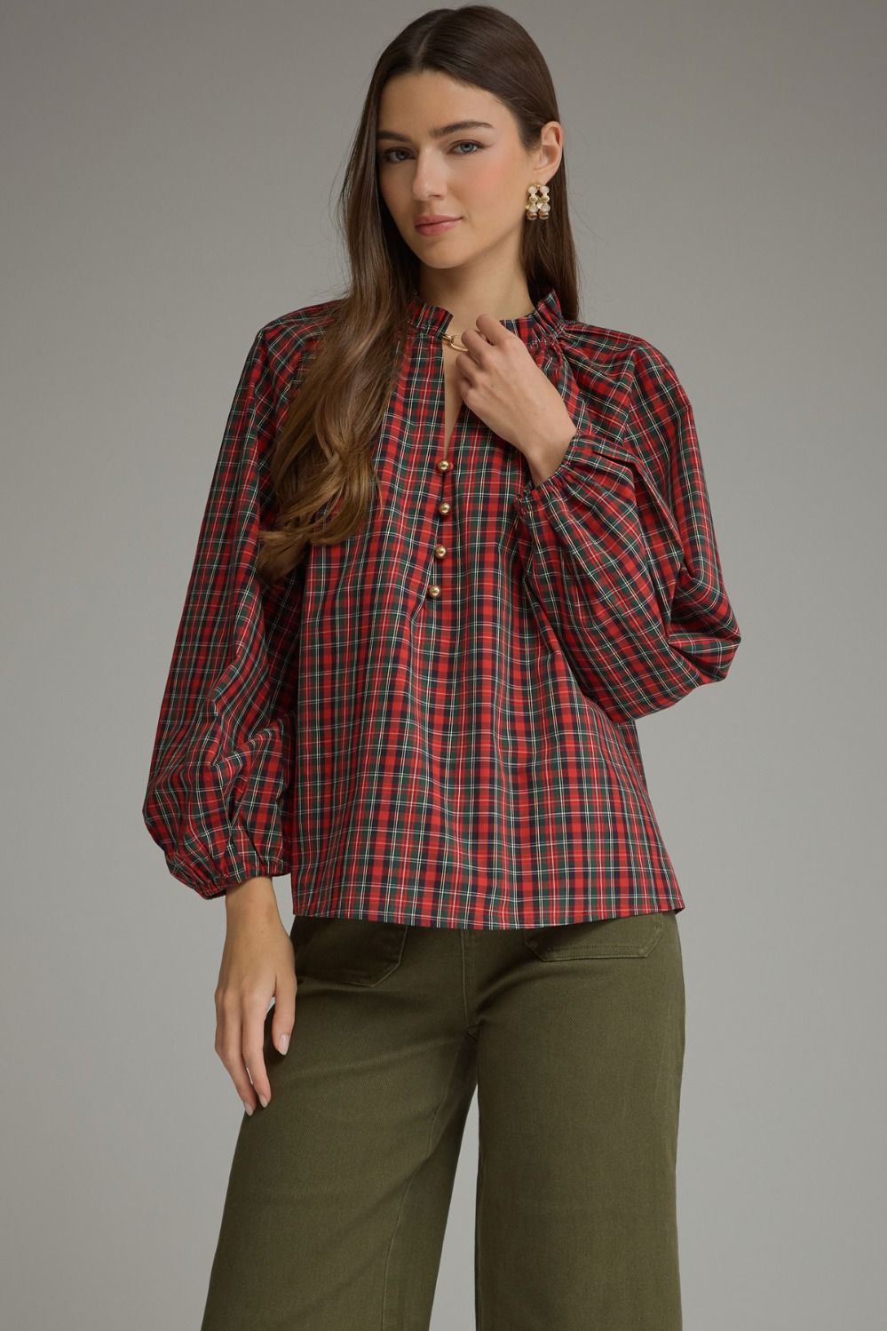 Neve Plaid Blouse