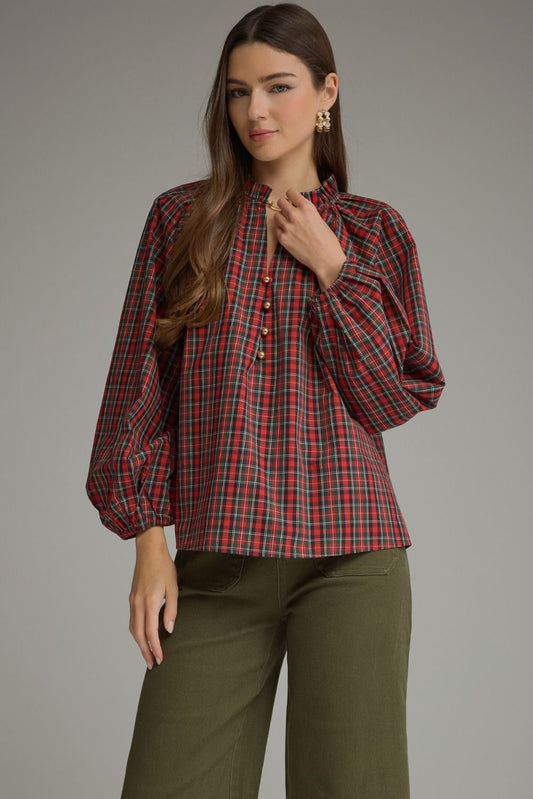 Neve Plaid Blouse