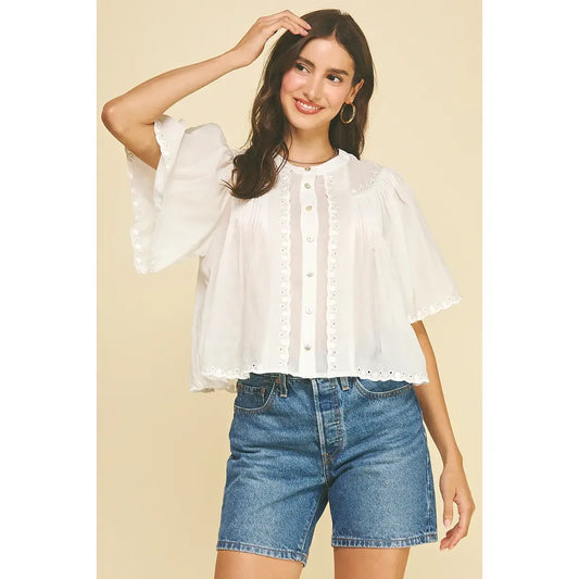 Adeline Eyelet Blouse