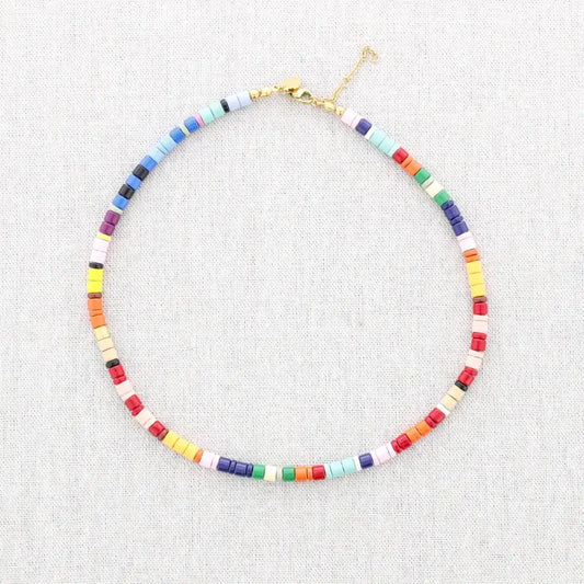 Rainbow Beaded Necklace