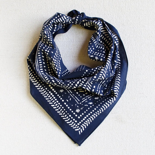 Navy Dash Dot Bandana