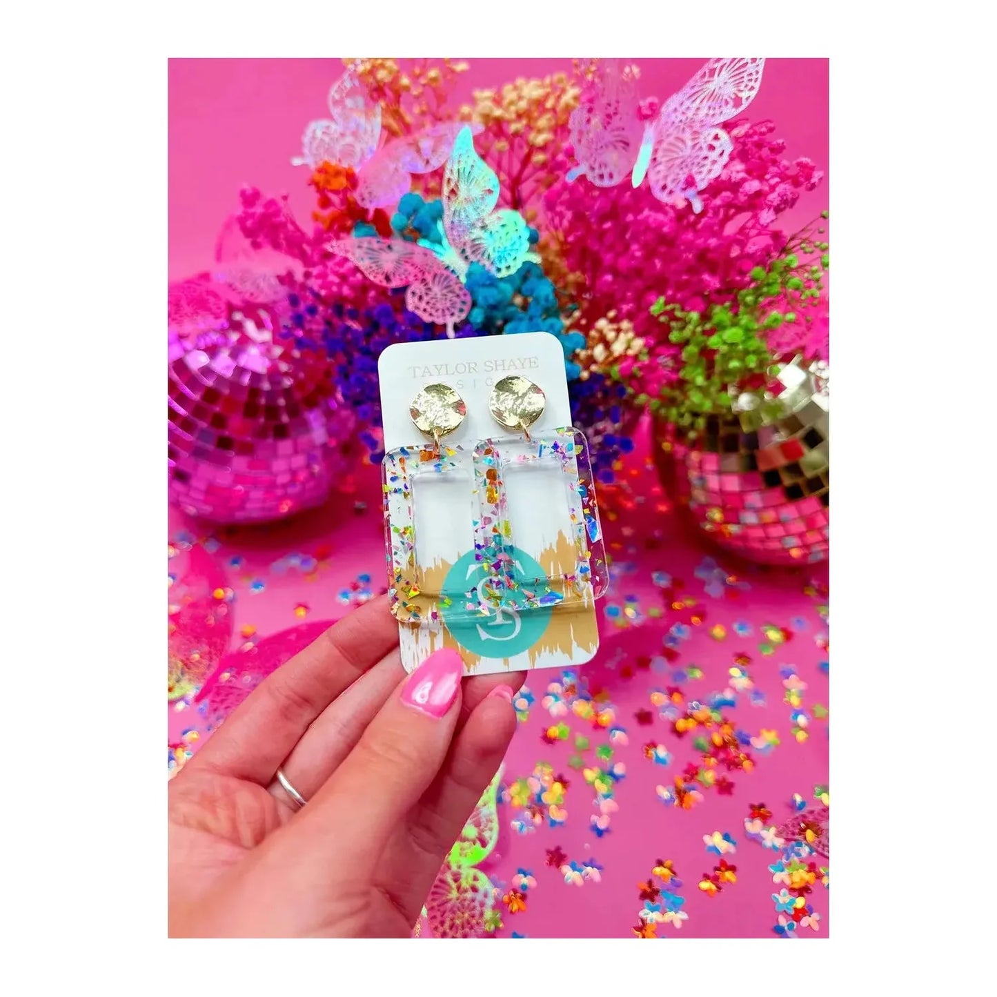 Rainbow Confetti Flake Drops
