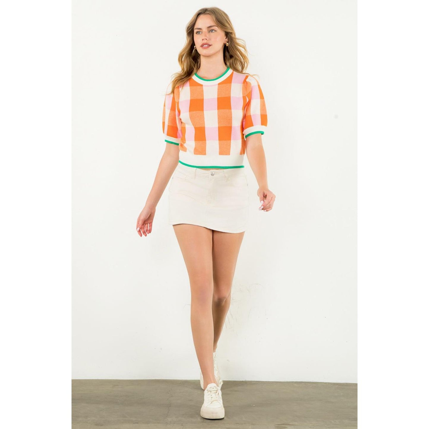 Alice Gingham Sweater