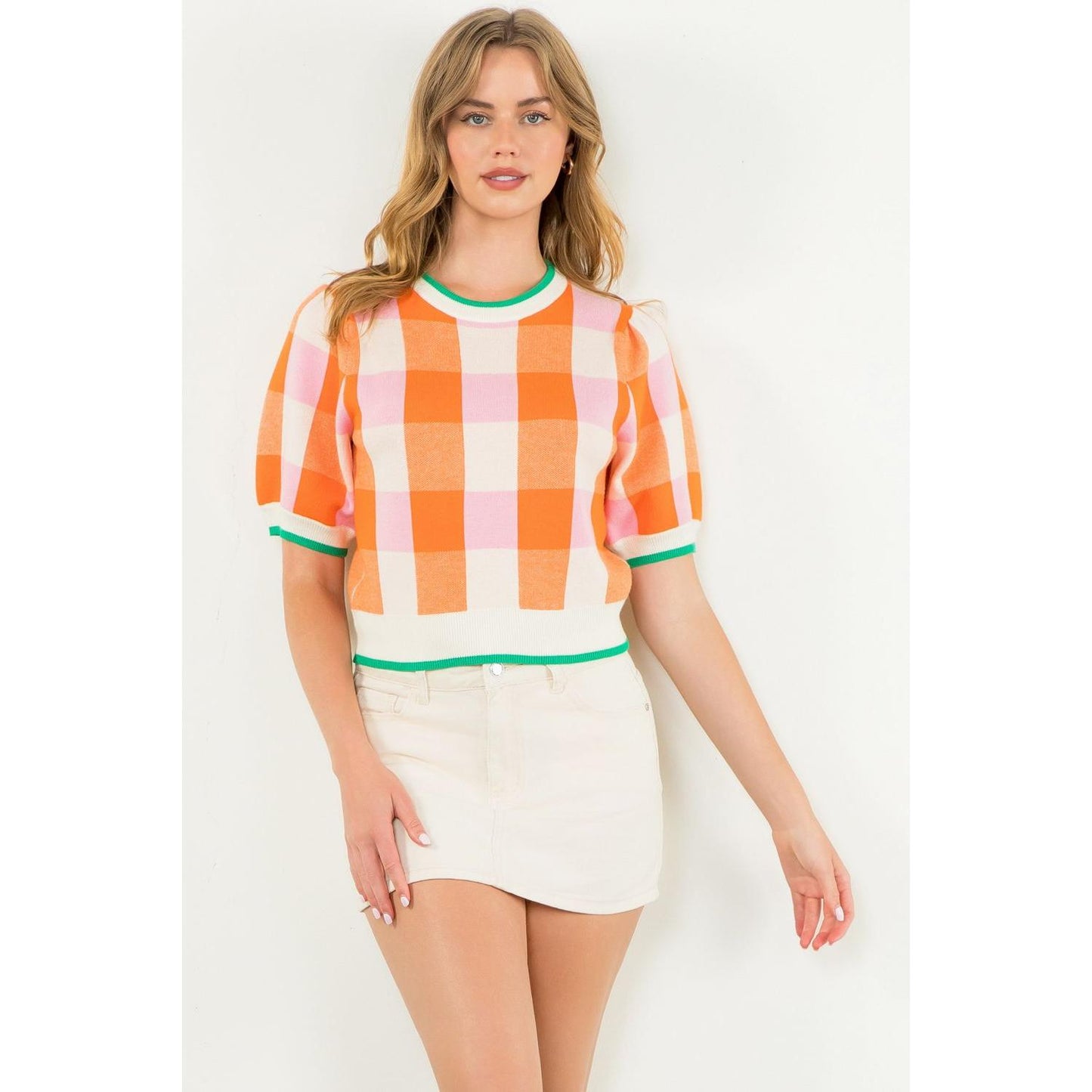 Alice Gingham Sweater